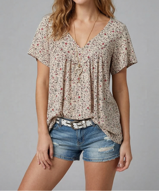 Trisha™ | T-shirt met V-hals
