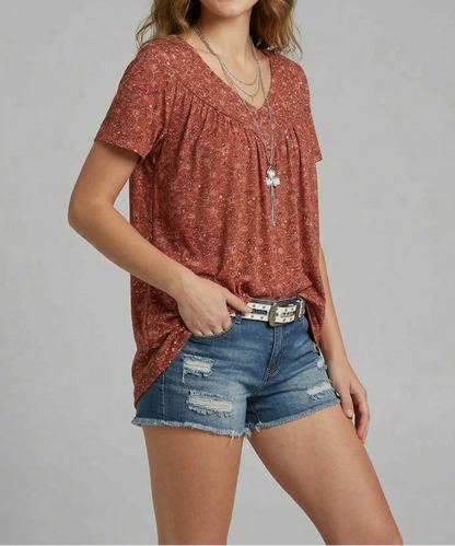 Trisha™ | T-shirt met V-hals