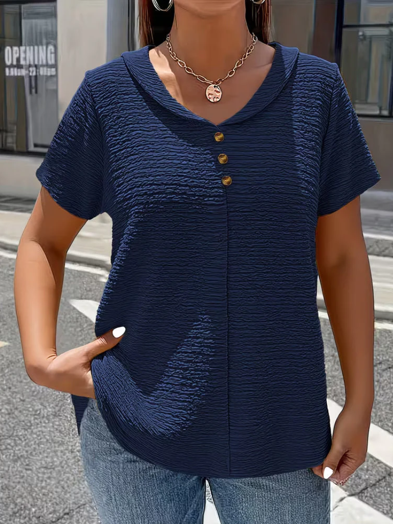 Selena™ | Eenvoudige top met V-hals