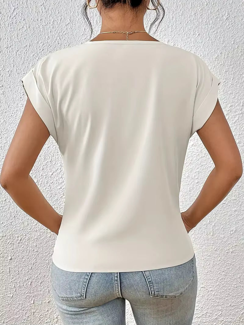 Gemma™ | Top met vloeiende drapering