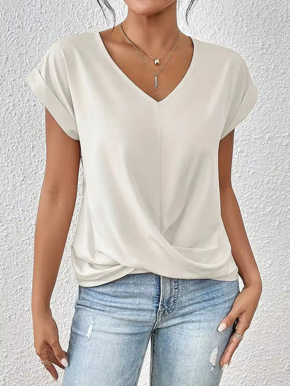 Gemma™ | Top met vloeiende drapering