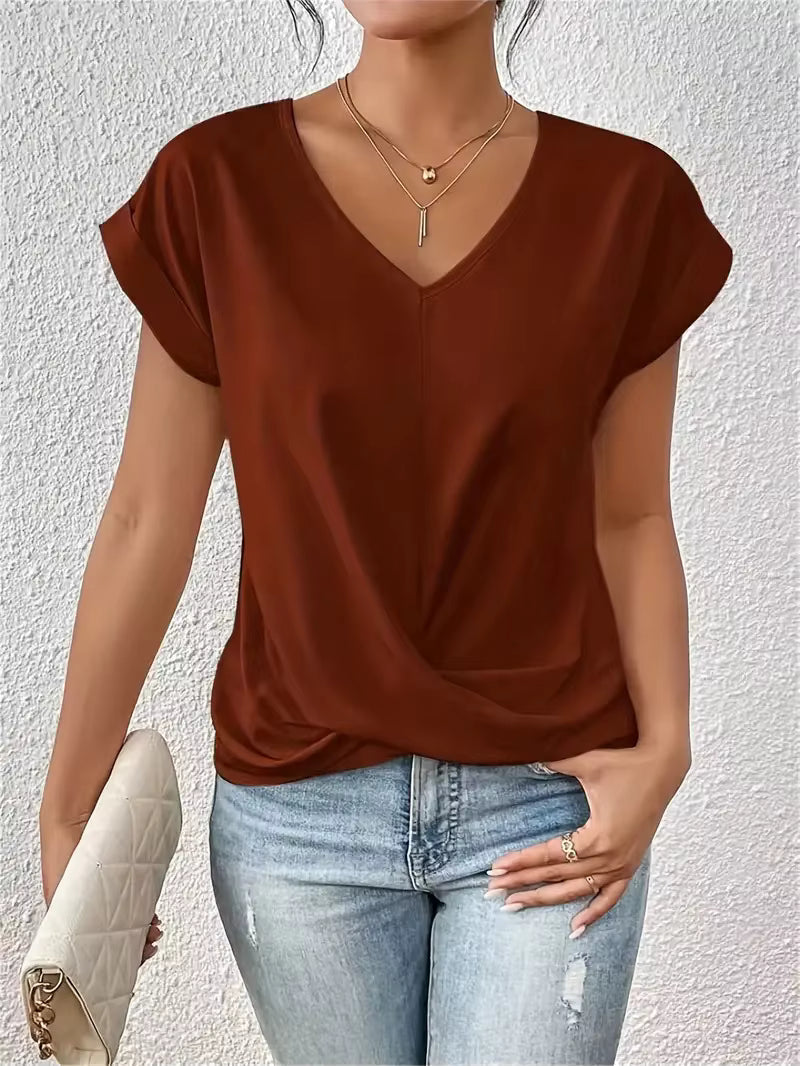 Gemma™ | Top met vloeiende drapering