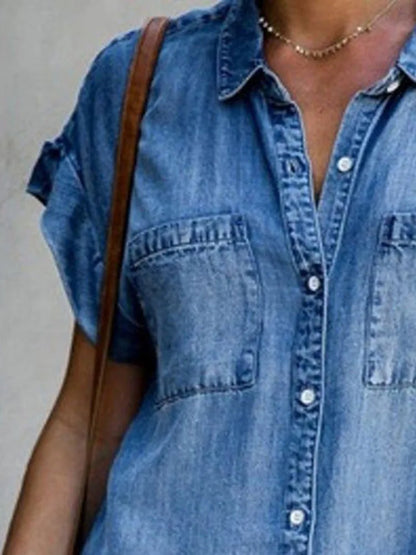 Theresa™ | Zomerse denimjurk