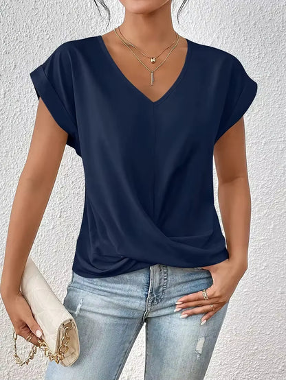 Gemma™ | Top met vloeiende drapering