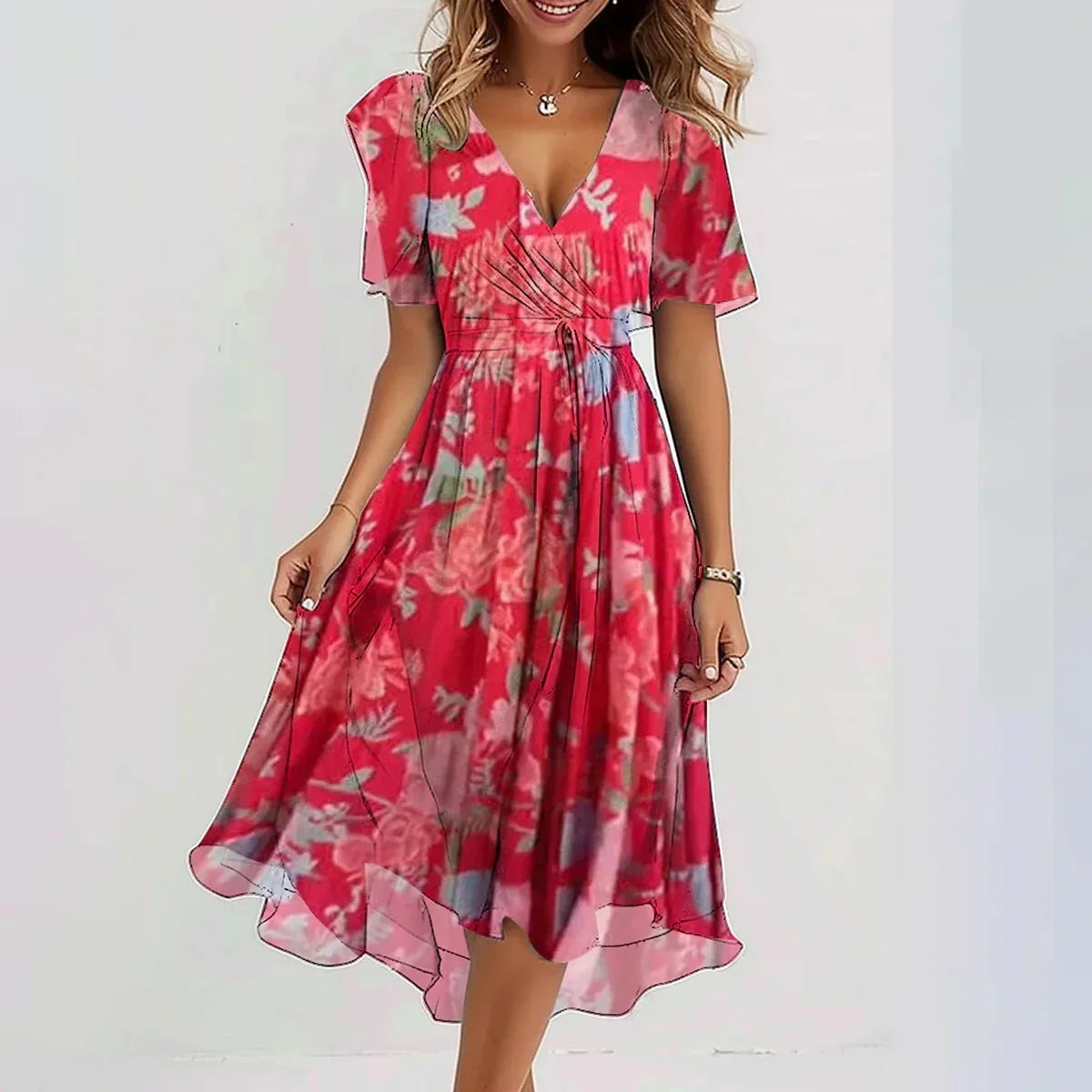 Sandra™ | elegante zomerjurk