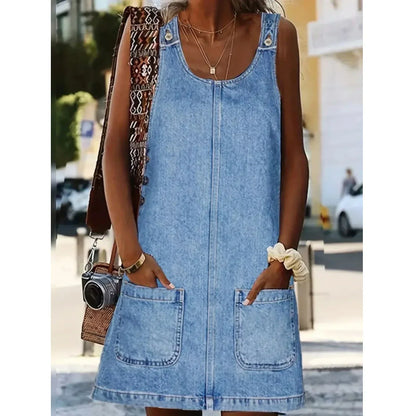Saylor™ | Casual jurk met denimlook
