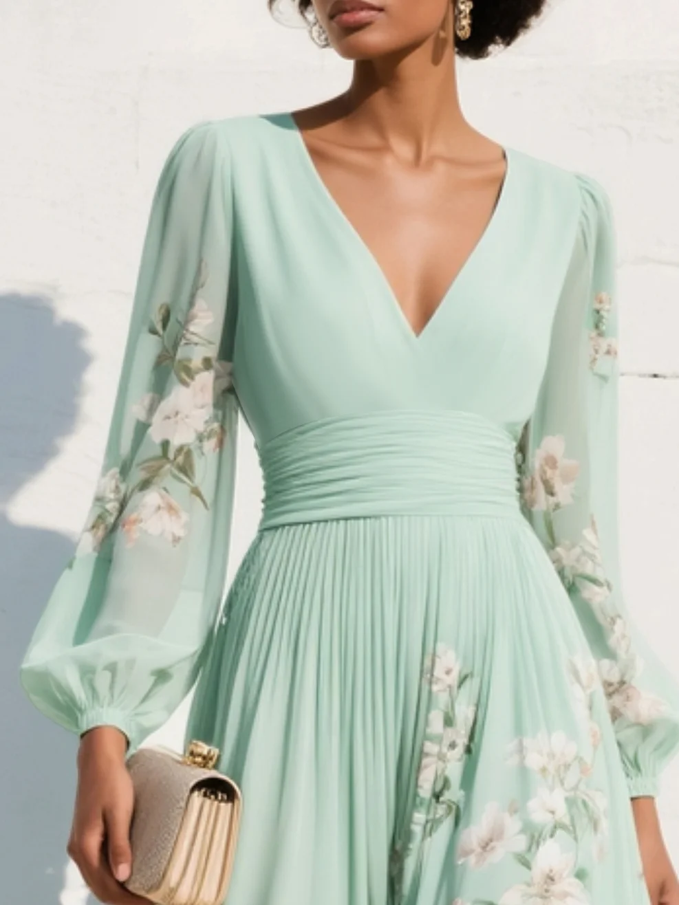 Sakura™ | Maxi-jurk met plooien