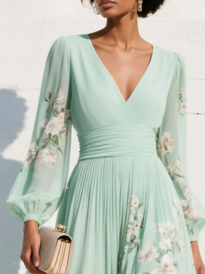 Sakura™ | Maxi-jurk met plooien