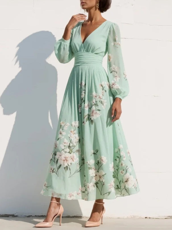 Sakura™ | Maxi-jurk met plooien