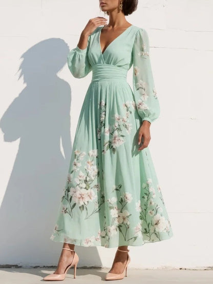 Sakura™ | Maxi-jurk met plooien