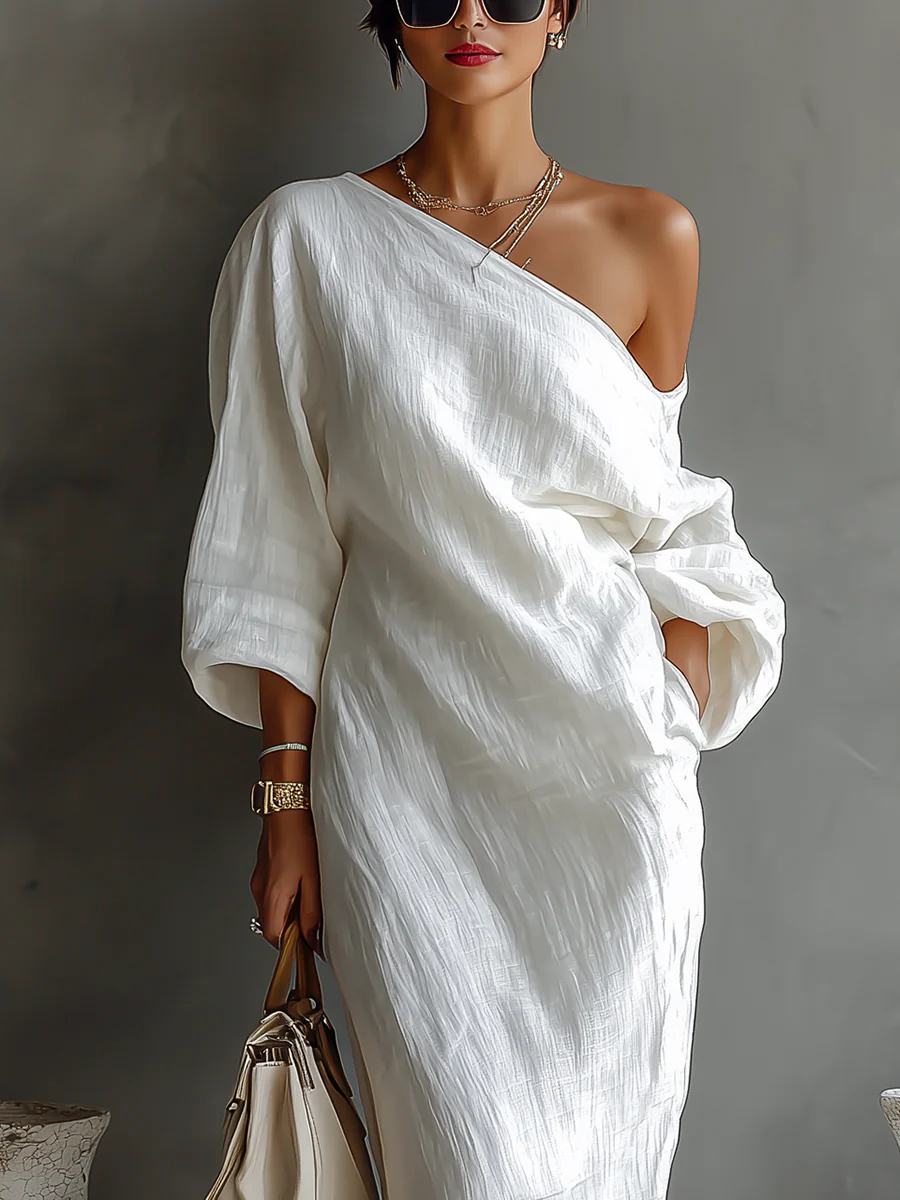 Thalassa™ | Maxi-jurk met één schouderband