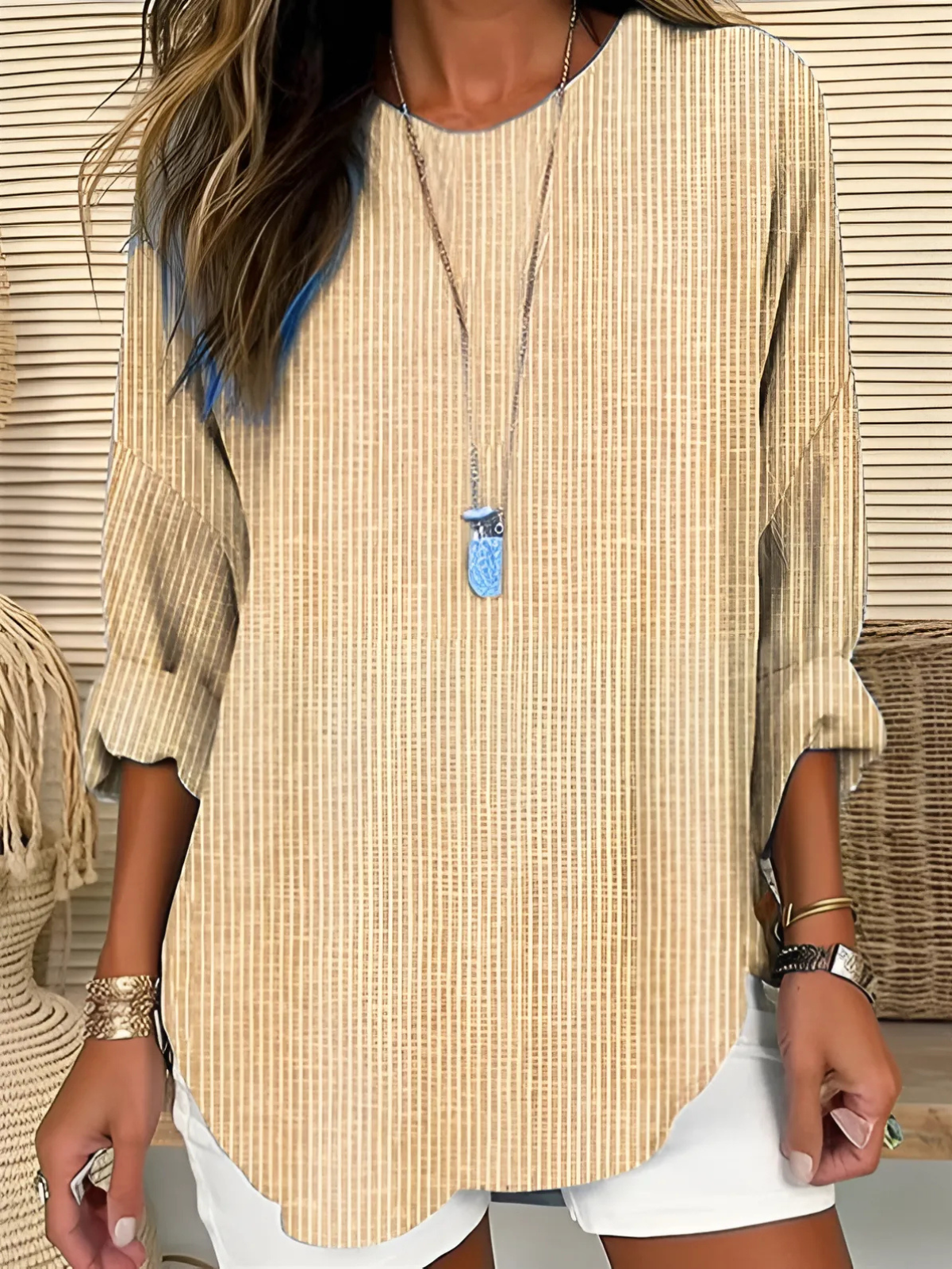 Wanda™ | Losvallende gestreepte blouse