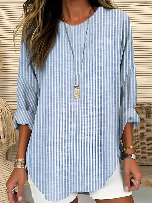 Wanda™ | Losvallende gestreepte blouse