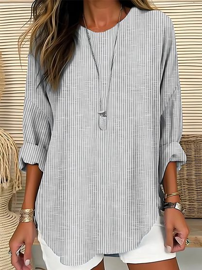 Wanda™ | Losvallende gestreepte blouse