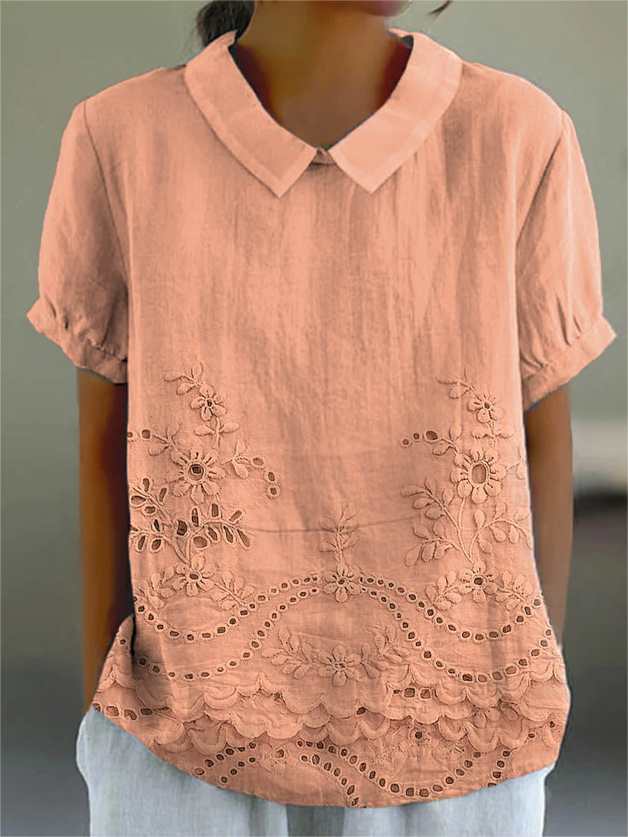 Lily™ | Geborduurde blouse