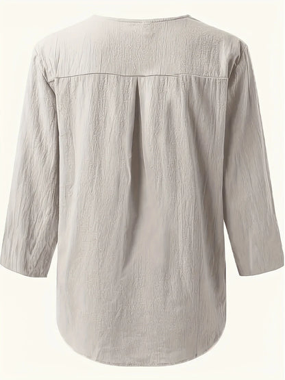 Solénya™ | Blouse katoen-linnen