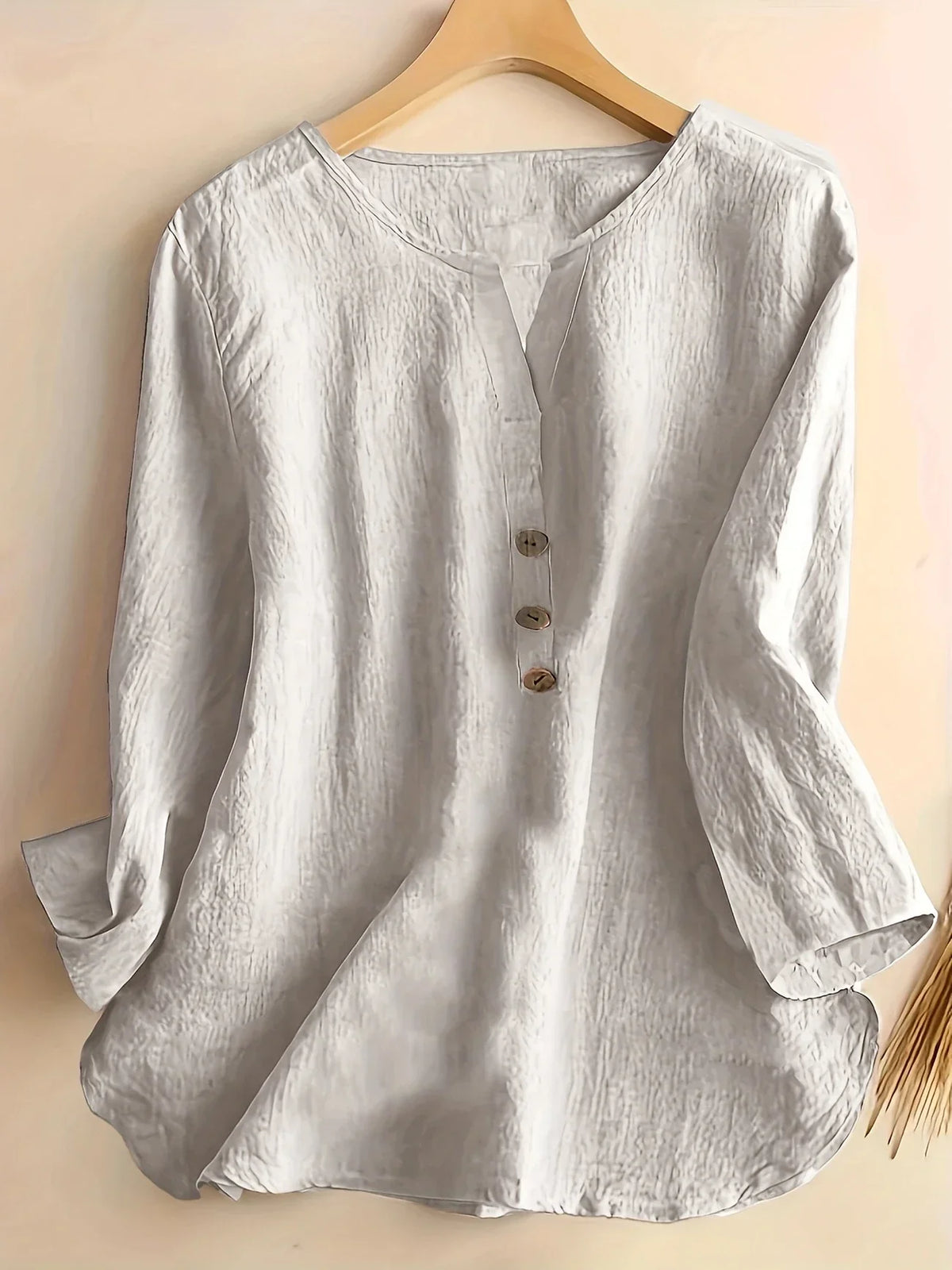 Solénya™ | Blouse katoen-linnen