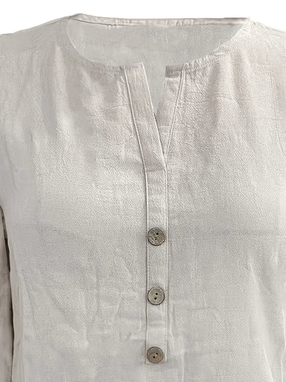 Solénya™ | Blouse katoen-linnen