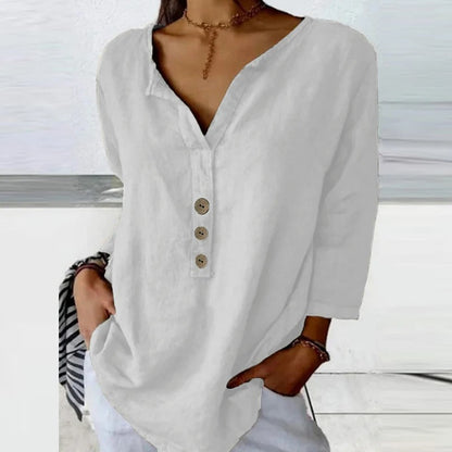 Solénya™ | Blouse katoen-linnen