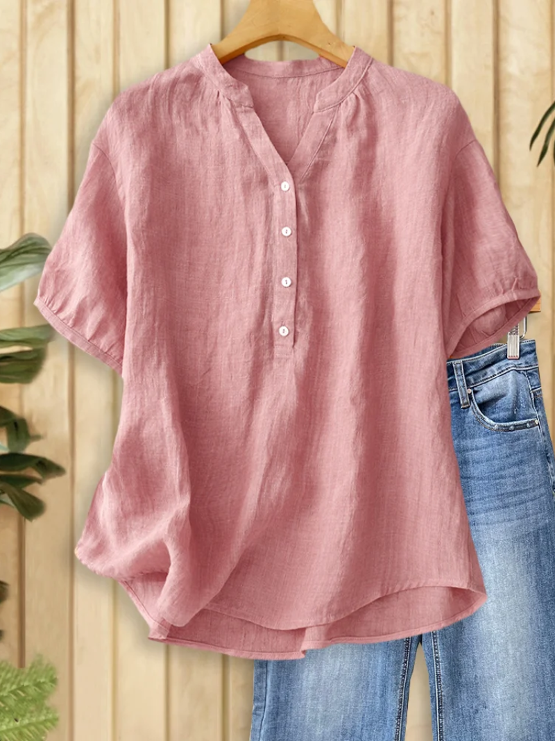 Heather™ | Eenvoudige blouse met V-hals