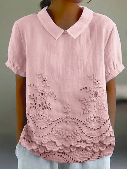 Lily™ | Geborduurde blouse