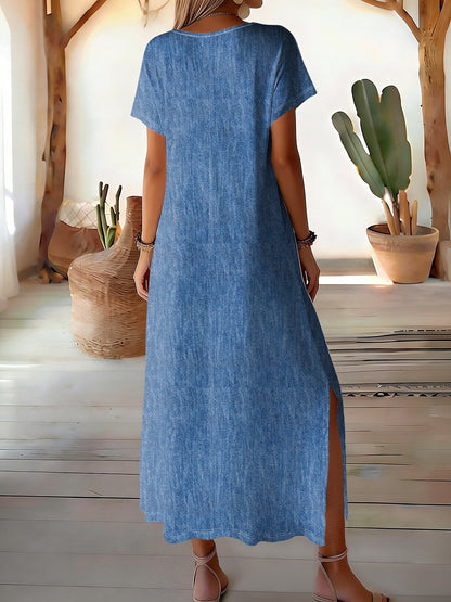 Hélène™ | Retro denim-jurk