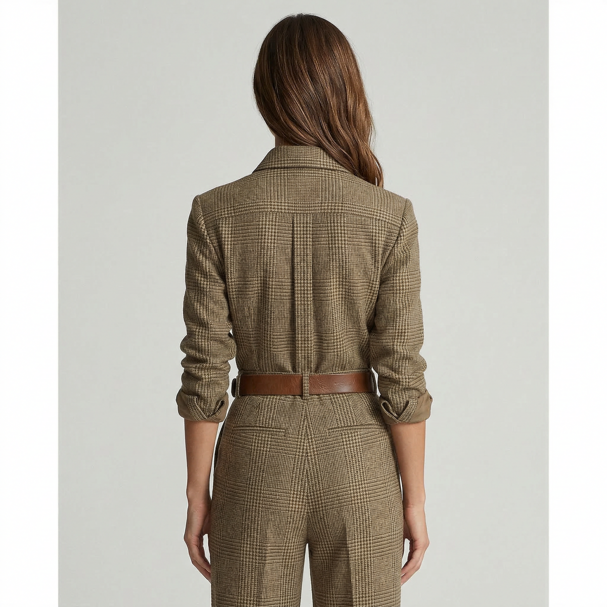 Celia™ | Geruit jumpsuit