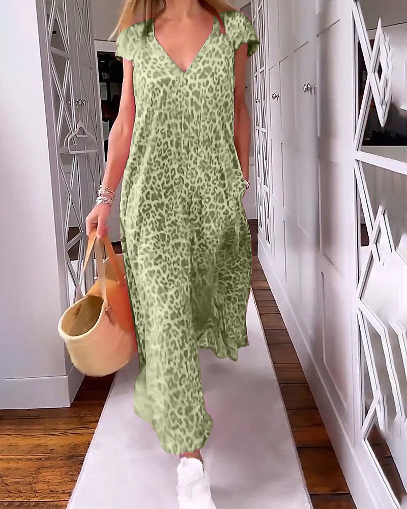 Glaiza | Maxi-jurk met V-hals