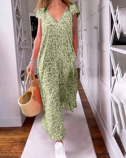 Glaiza | Maxi-jurk met V-hals
