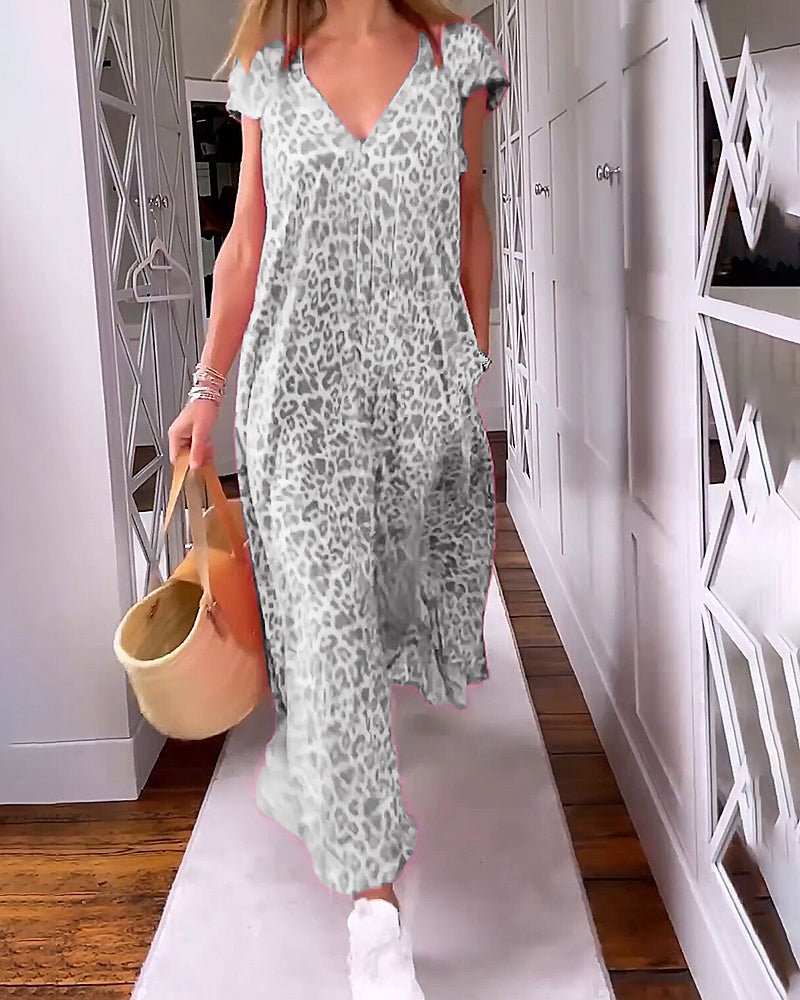 Glaiza | Maxi-jurk met V-hals