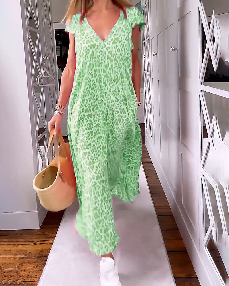 Glaiza | Maxi-jurk met V-hals