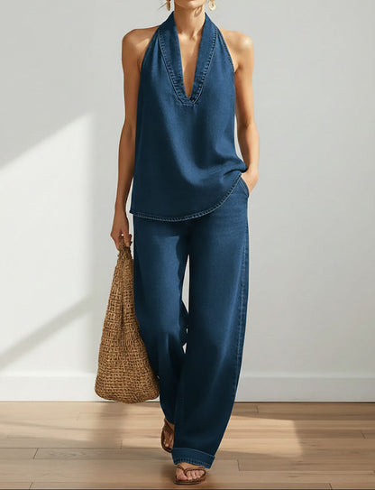 Ivy™ | Vintage denim tweedelige set