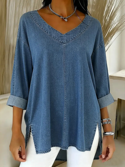 Adèle™ | Top in gewassen denim