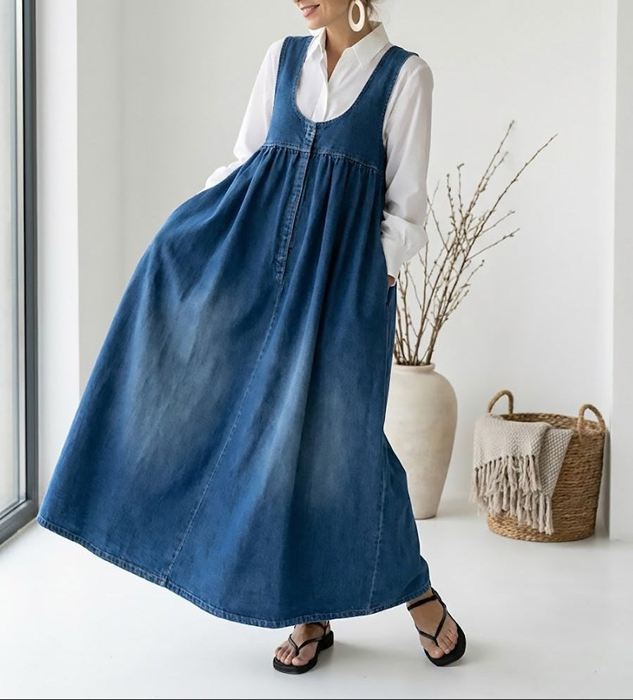 Karen™ | Maxi-jurk van Denim