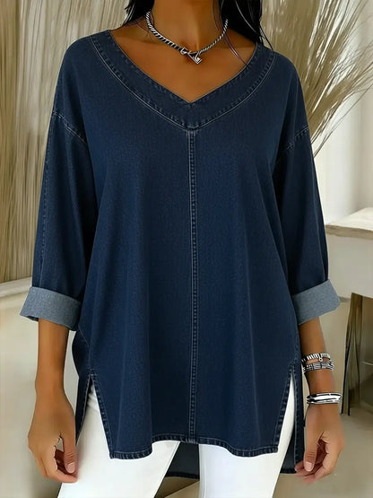 Adèle™ | Top in gewassen denim
