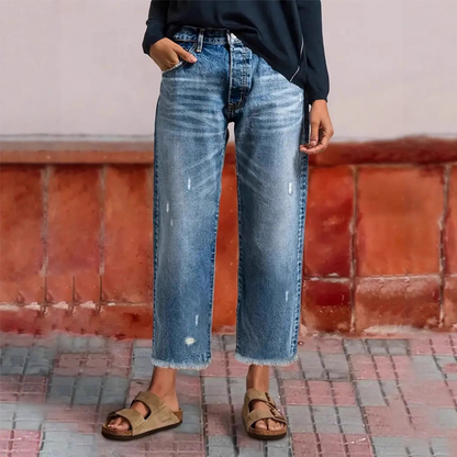 Amirah™ | korte rechte jeans retro