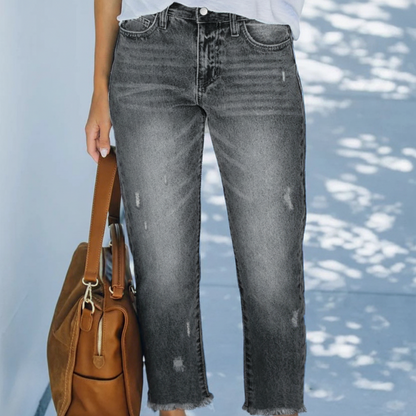Amirah™ | korte rechte jeans retro