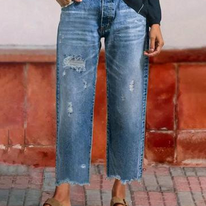 Amirah™ | korte rechte jeans retro