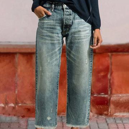 Amirah™ | korte rechte jeans retro
